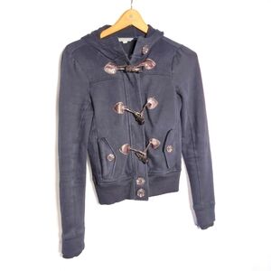 Gray Rubbish SZ XS Toggle Women's Jacket Hoodie